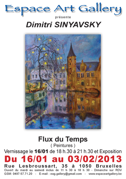 Dimitri Sinyavsky expose « Flux du temps » (peintures).